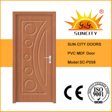 Good Price Single Oak Bedroom PVC Door Design (SC-P058)